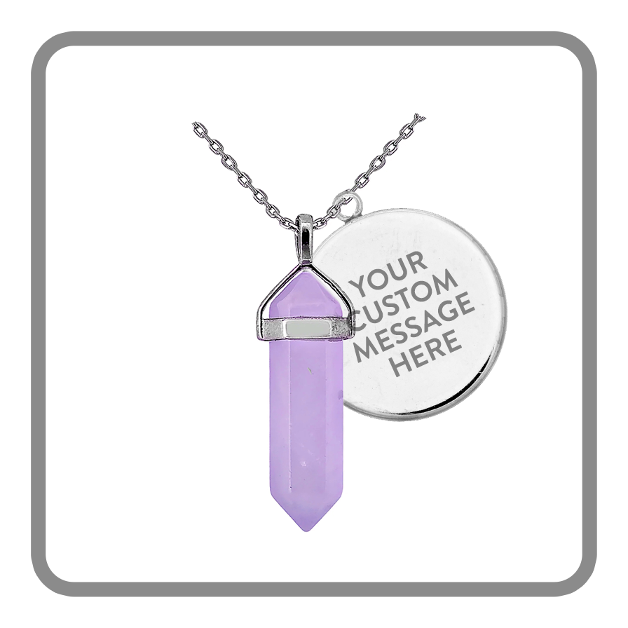 Purple Crystal Point Necklace