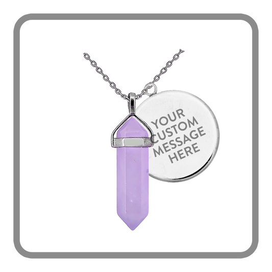 Purple Crystal Point Necklace