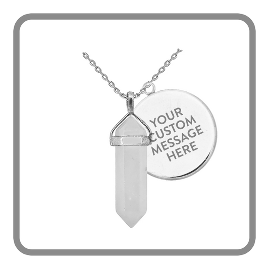 White Crystal Point Necklace