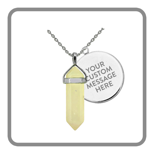 Yellow Crystal Point Necklace